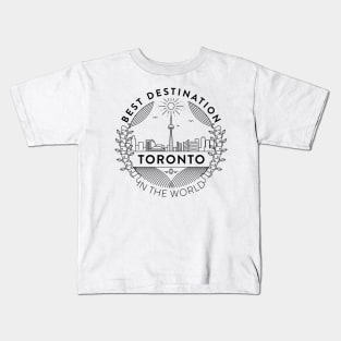 Toronto Minimal Badge Design Kids T-Shirt